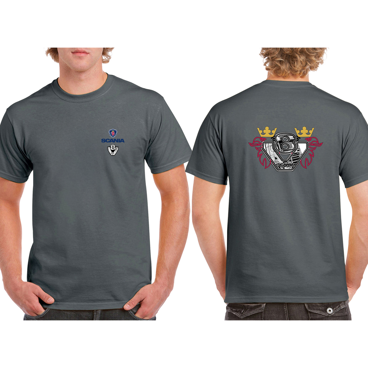 Scania V8 Power Tee – Blue/Yellow Red – product image 4