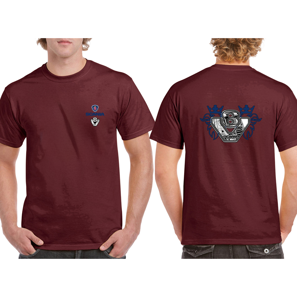 Scania V8 Power Tee – Blue/Yellow Red – product image 9