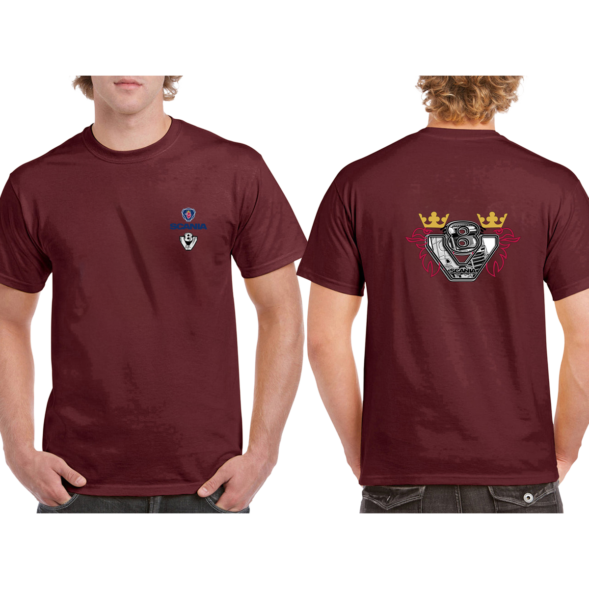 Scania V8 Power Tee – Blue/Yellow Red – product image 10
