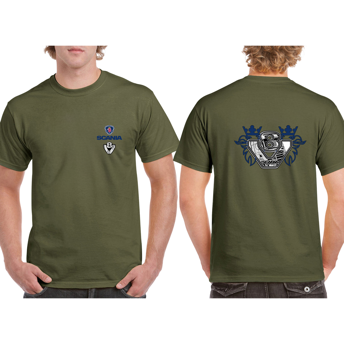 Scania V8 Power Tee – Blue/Yellow Red – product image 18
