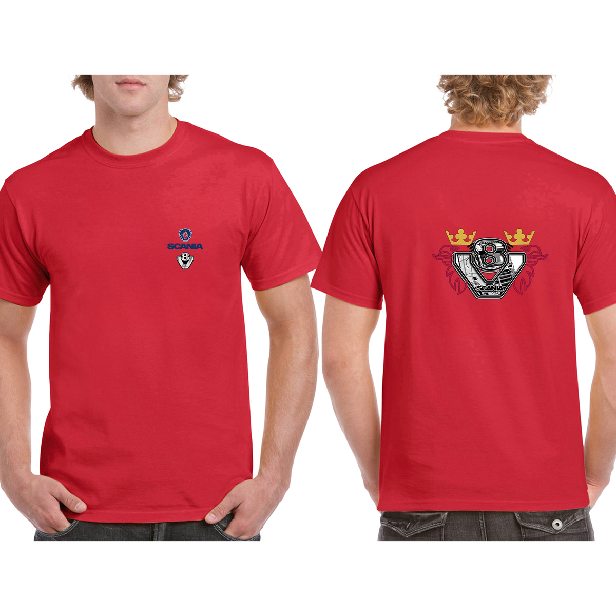 Scania V8 Power Tee – Blue/Yellow Red – product image 16