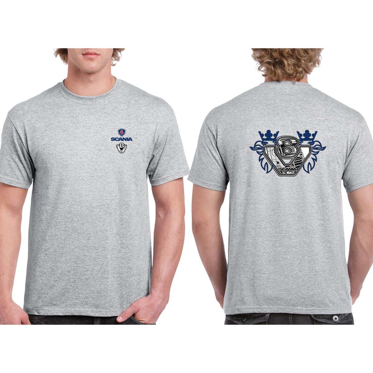 Scania V8 Power Tee – Blue/Yellow Red – product image 6