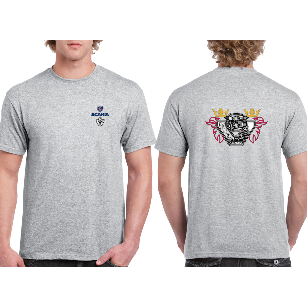 Scania V8 Power Tee – Blue/Yellow Red – product image 5