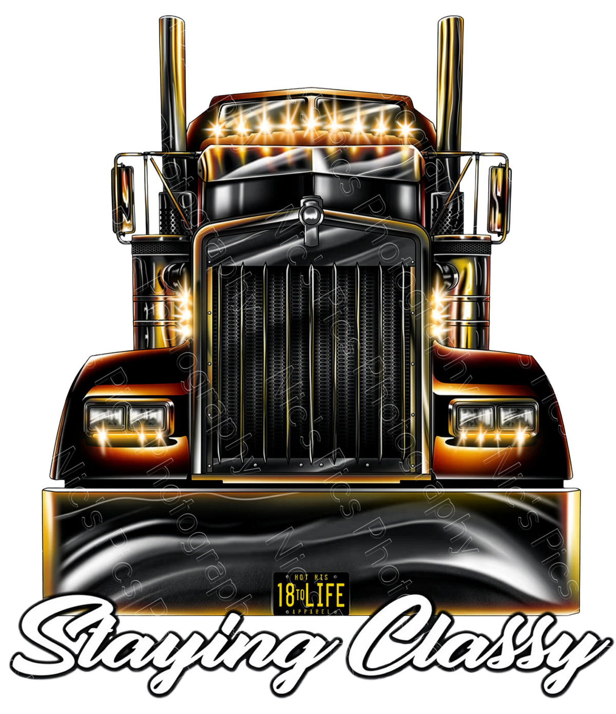 Staying Classy Truckers Tee – Back – product image 8