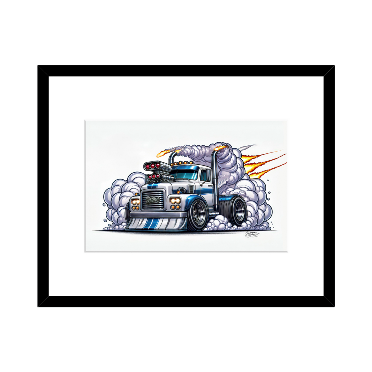 1953 Sterling R Burnout Print Framed Image 60x90cm – 2 Size Options – product image 2