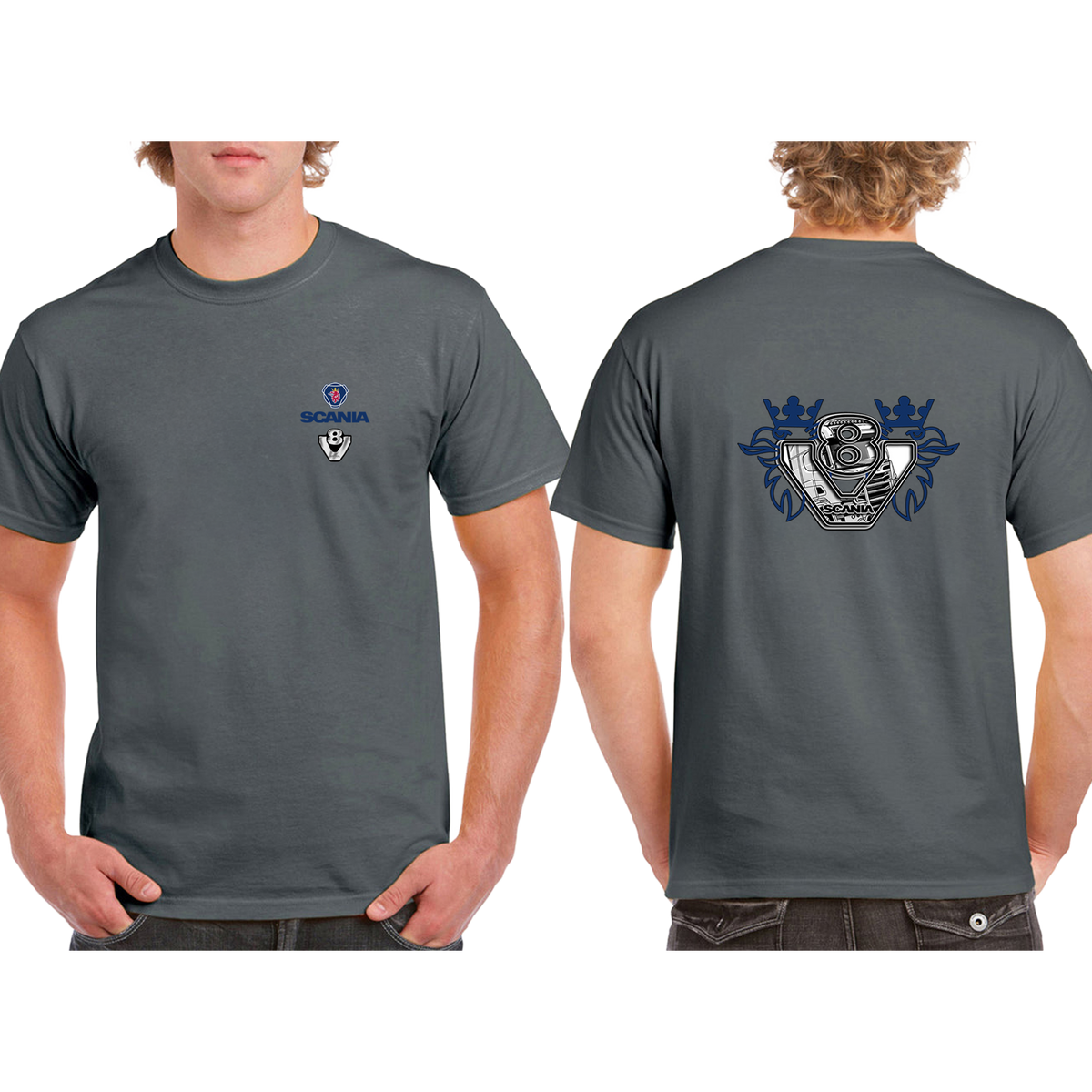 Scania V8 Power Tee – Blue/Yellow Red – product image 15