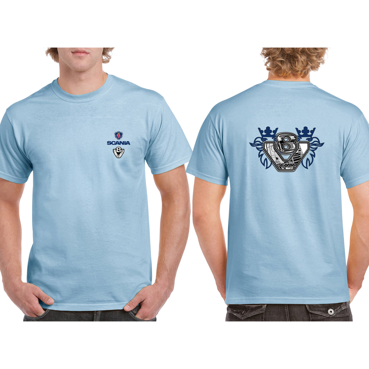 Scania V8 Power Tee – Blue/Yellow Red – product image 7