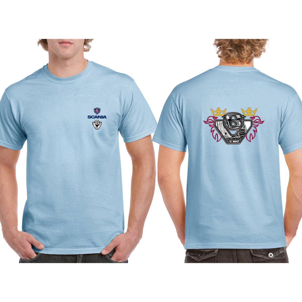 Scania V8 Power Tee – Blue/Yellow Red – product image 8