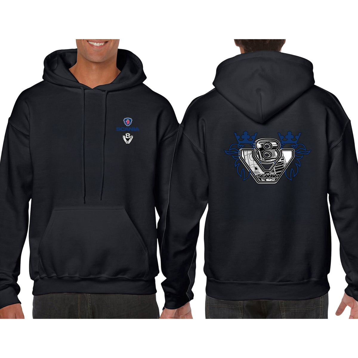 Scania V8 Hoodie – Blue/Yellow Red – product image 2