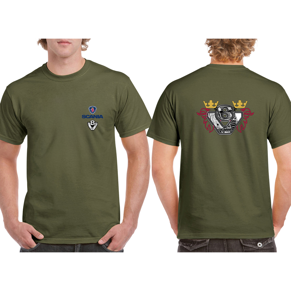 Scania V8 Power Tee – Blue/Yellow Red – product image 19