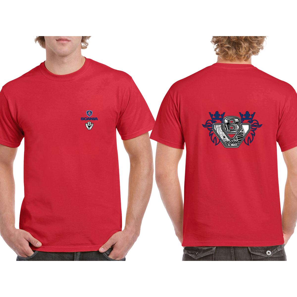 Scania V8 Power Tee – Blue/Yellow Red – product image 17