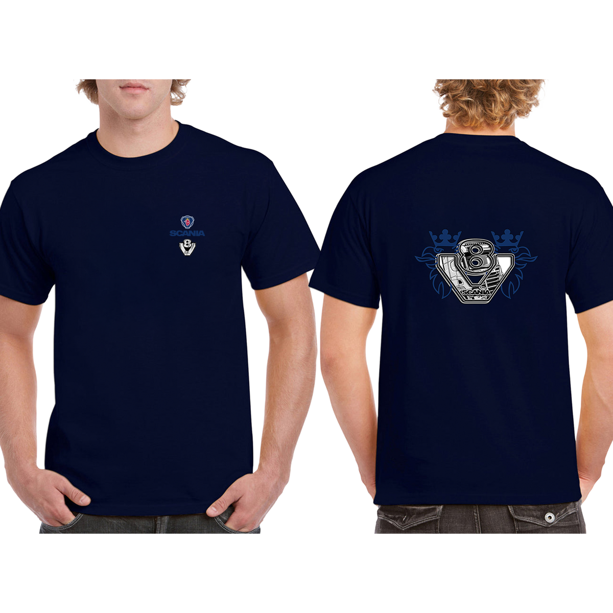 Scania V8 Power Tee – Blue/Yellow Red – product image 20