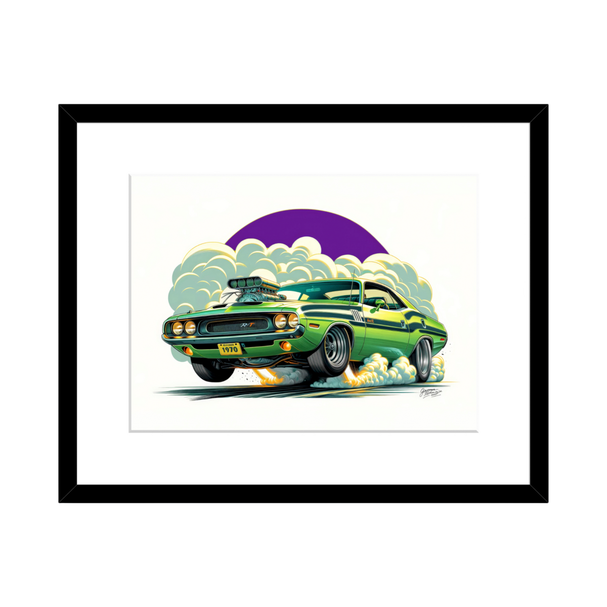 1970 Dodge Challenger MOPAR or NO CAR Wall Art – 2 Size Options – product image 2