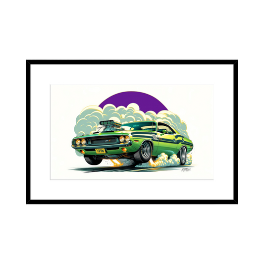 1970 Dodge Challenger MOPAR or NO CAR Wall Art – 2 Size Options – product image