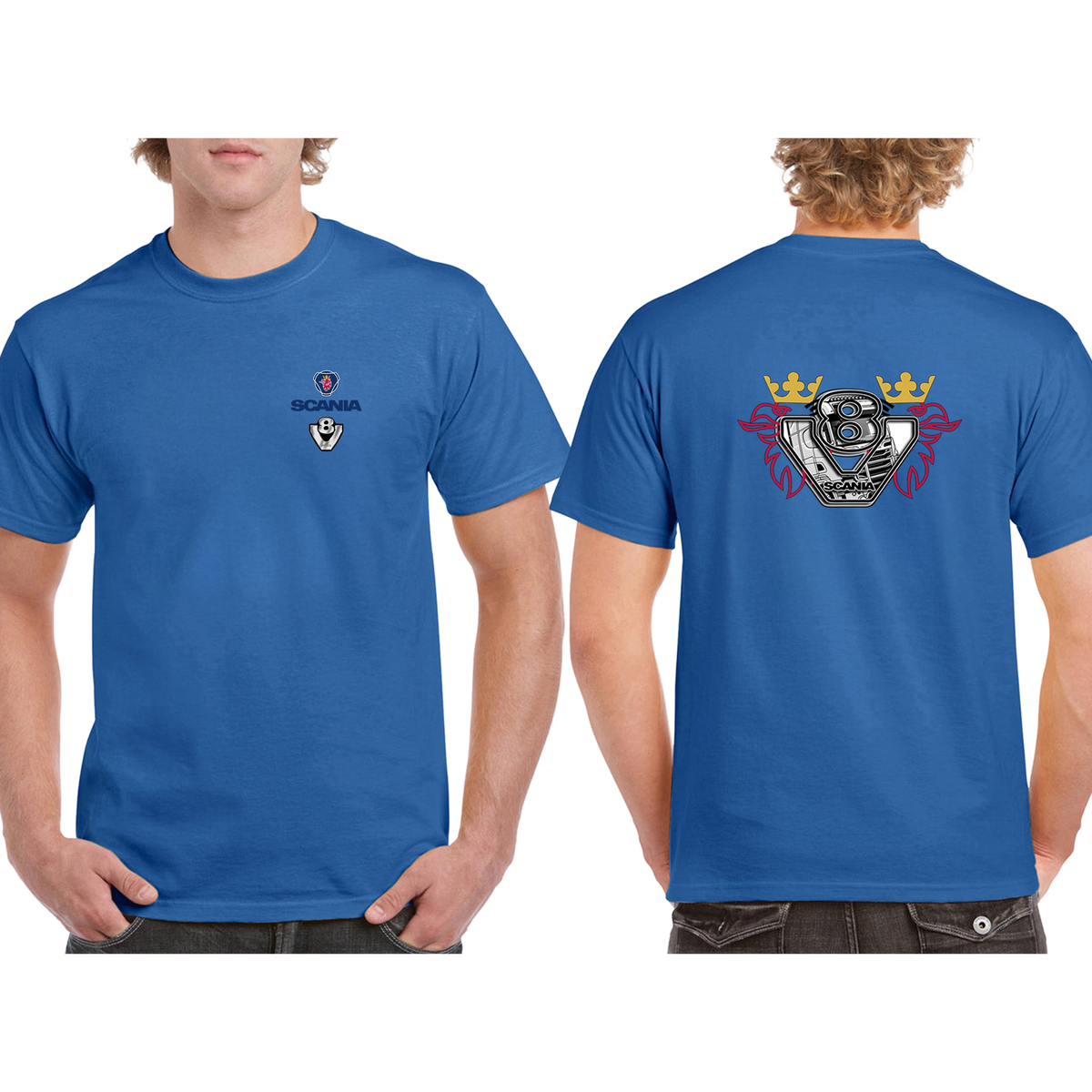 Scania V8 Power Tee – Blue/Yellow Red – product image 14