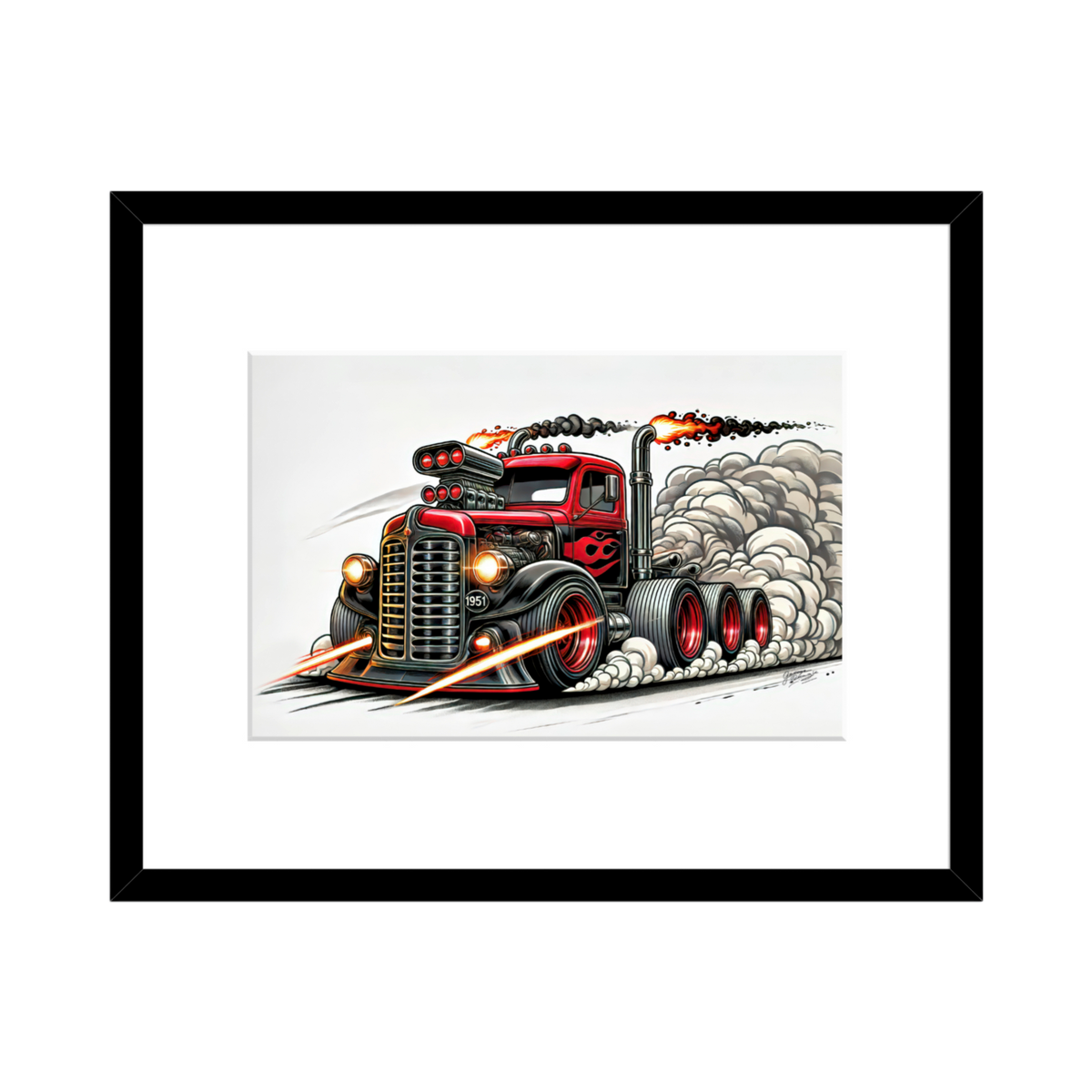 1951 International Harvester Burnout Art – 2 Size Options – product image 2