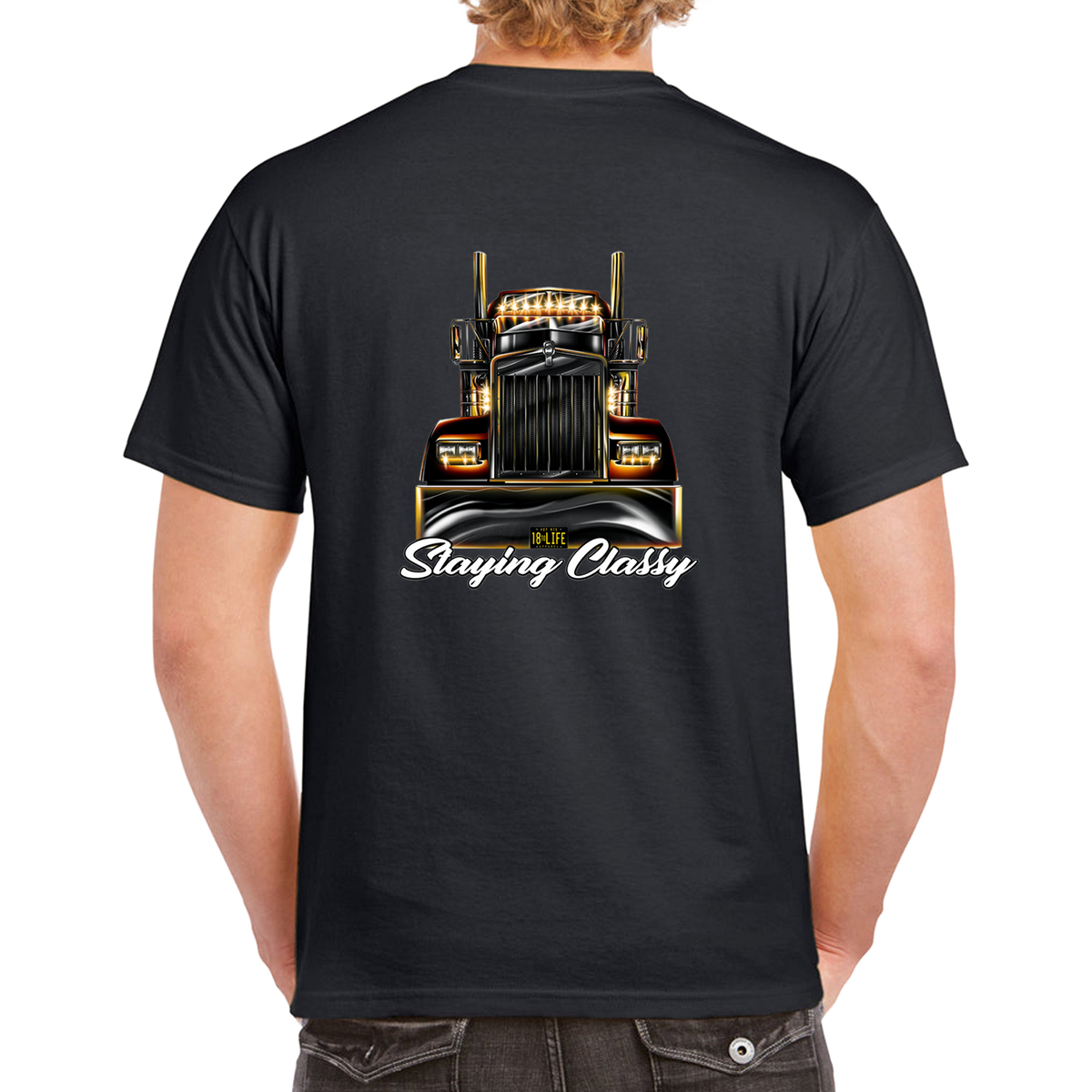 Staying Classy Truckers Tee – Back – product image