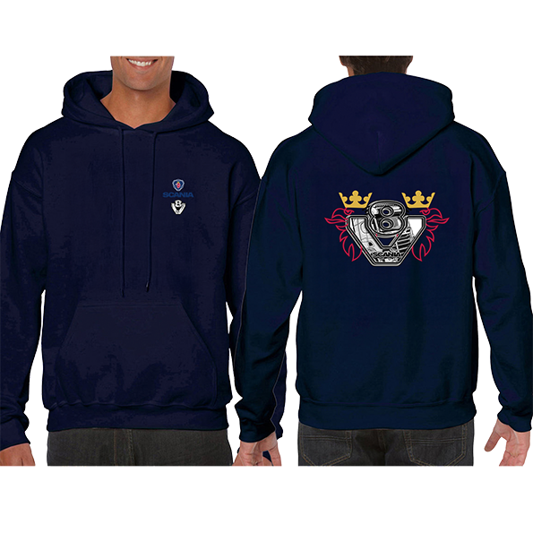 Scania V8 Hoodie – Blue/Yellow Red – product image 8
