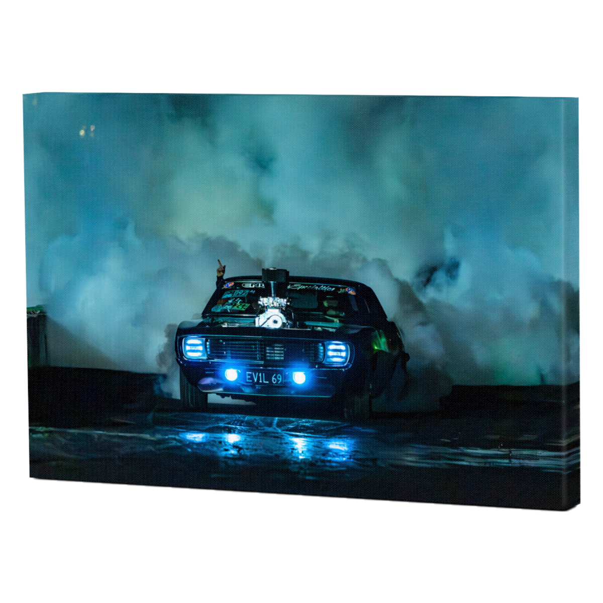 1969 Chevrolet Camaro Burnout Wall Art Print - Canvas, Framed Print or Posters
