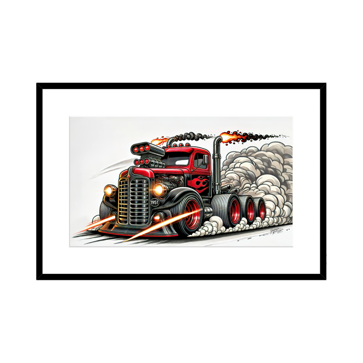 1951 International Harvester Burnout Art – 2 Size Options – product image