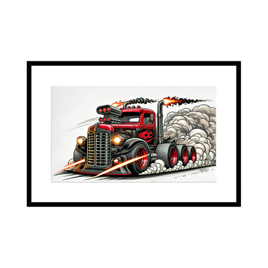 1951 International Harvester Burnout Art – 2 Size Options – product image