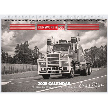 2025 K100 Truck Show Old Skool Cool Special Edition Calendar - Premium